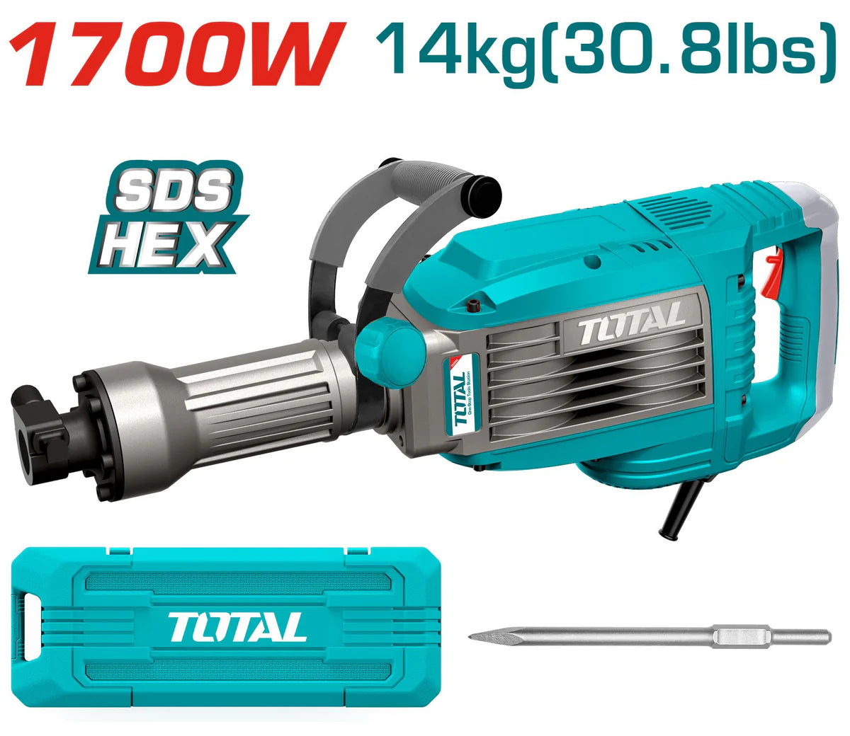 TOTAL TH217068 1700W Demolition Breaker - 50J Impact Force Total